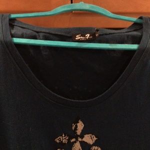 A teal blue Seven long sleeve size 22 shirt
